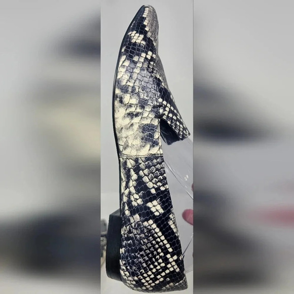 Marc Fisher ZURRI2 Point Toe Leather Snakeskin Print Loafers Size 8.5M - Picture 9 of 16